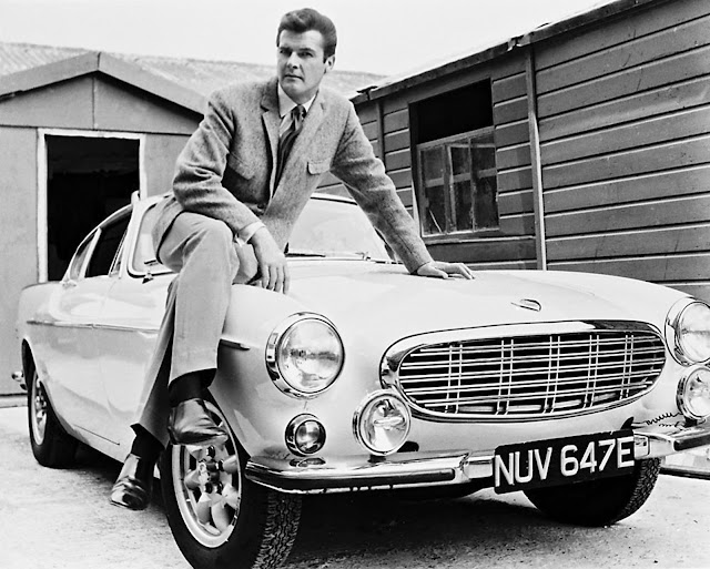 Roger Moore with The Saint Volvo P1800.jpg
